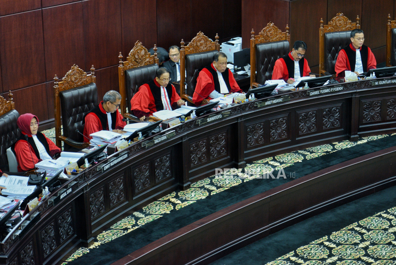 Suasana Sidang di MK (Republika/Thoudy Badai).